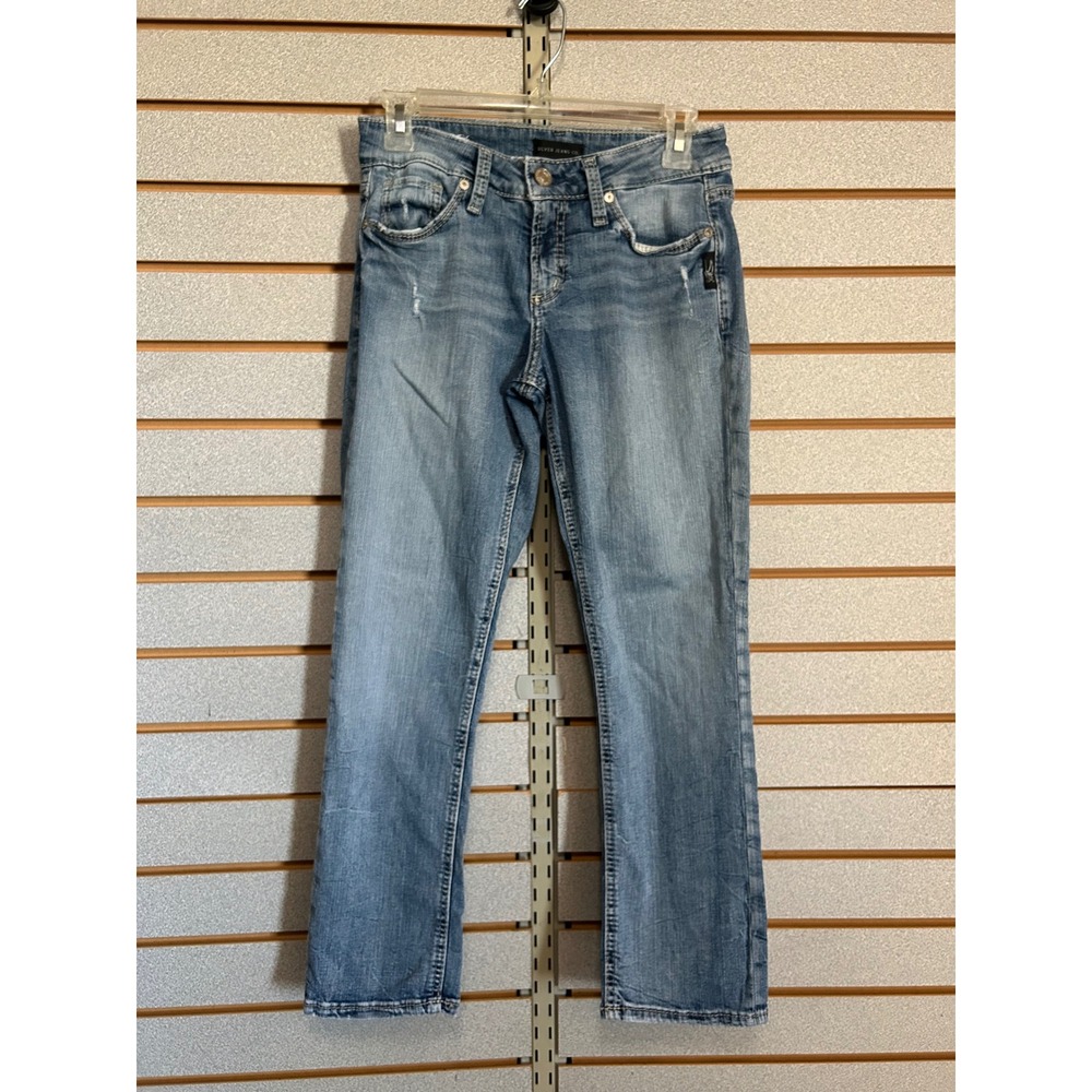 Silver Jeans Co Suki Capri Light Wash Mid Rise Denim W26 L22.5 L43916SJL276